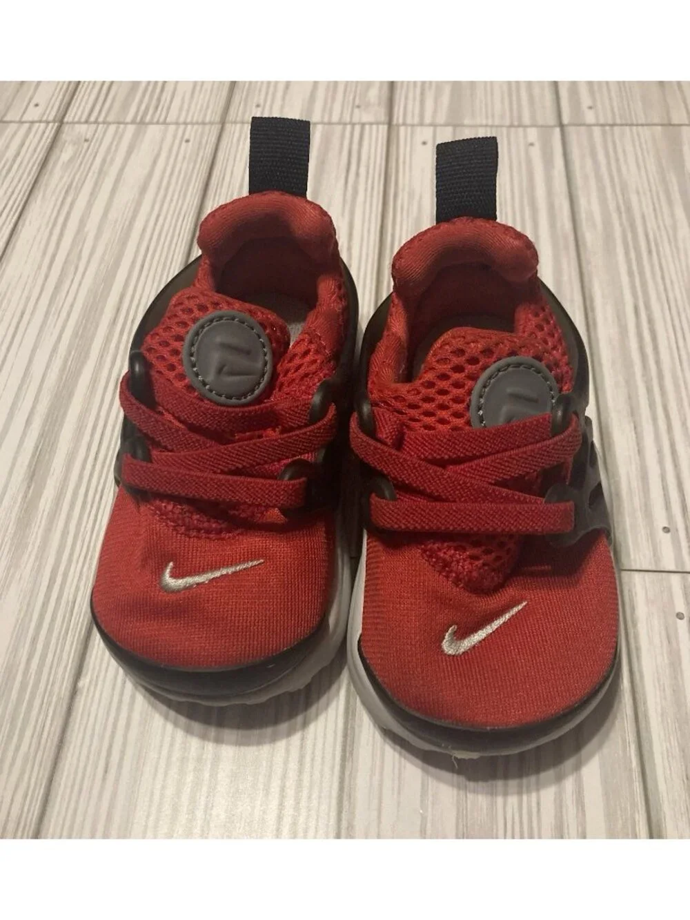 Nike Little Presto (TD) Toddler's Shoes Size 4C University Red Black 844767-600